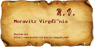 Moravitz Virgínia névjegykártya